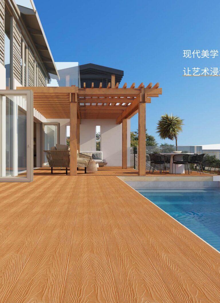 Anti-slip aluminum decking for patio and balcony
